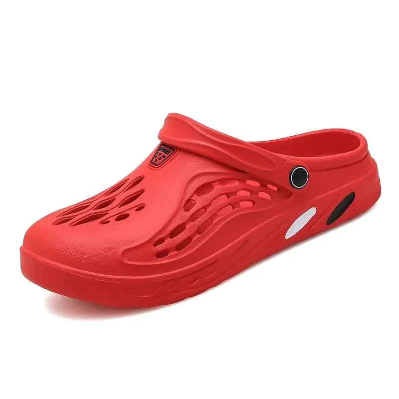 Unisex Beach Sandals Light Weight Hollow Slippers Summer Quick Dry Flat Classical Men Women Clogs Plus Size 36-49