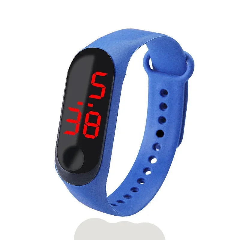 Fashion Sports Watch for Kids Children Waterproof Led Digital Watch Ultra-light Silicone Strap Teen Boys Girls WristWatch Unisex - Qoraheyhub