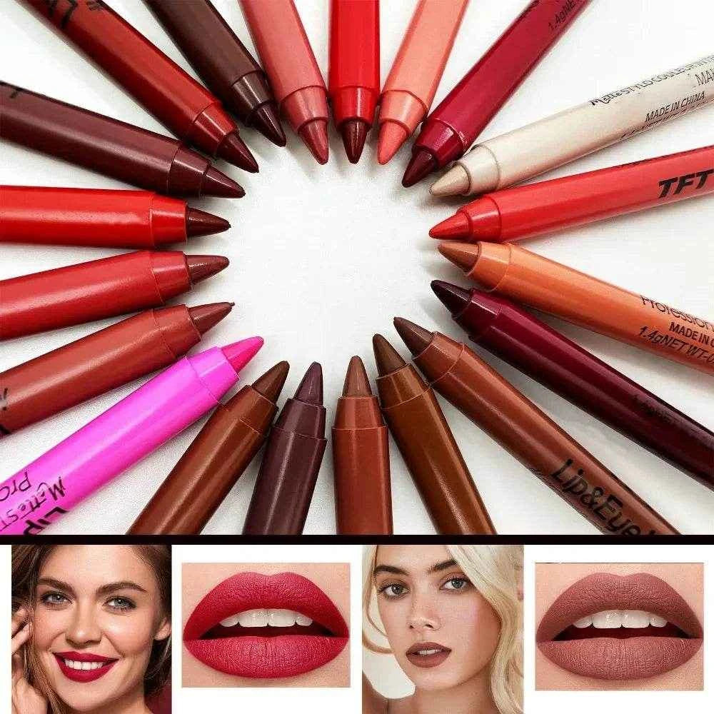 20 Color Slim Lip Liner Pencil Sexy Pink Brown Rose Lip Outline Matte Nude Lipstick Contouring Tint Waterproof Crayon Pen Makeup