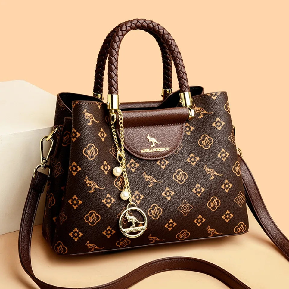 Woven Handle Genuine Brand High Quality Leather Casual Tote Luxury Handbags Women Bags Designer Shoulder Hand Bags for Women Sac