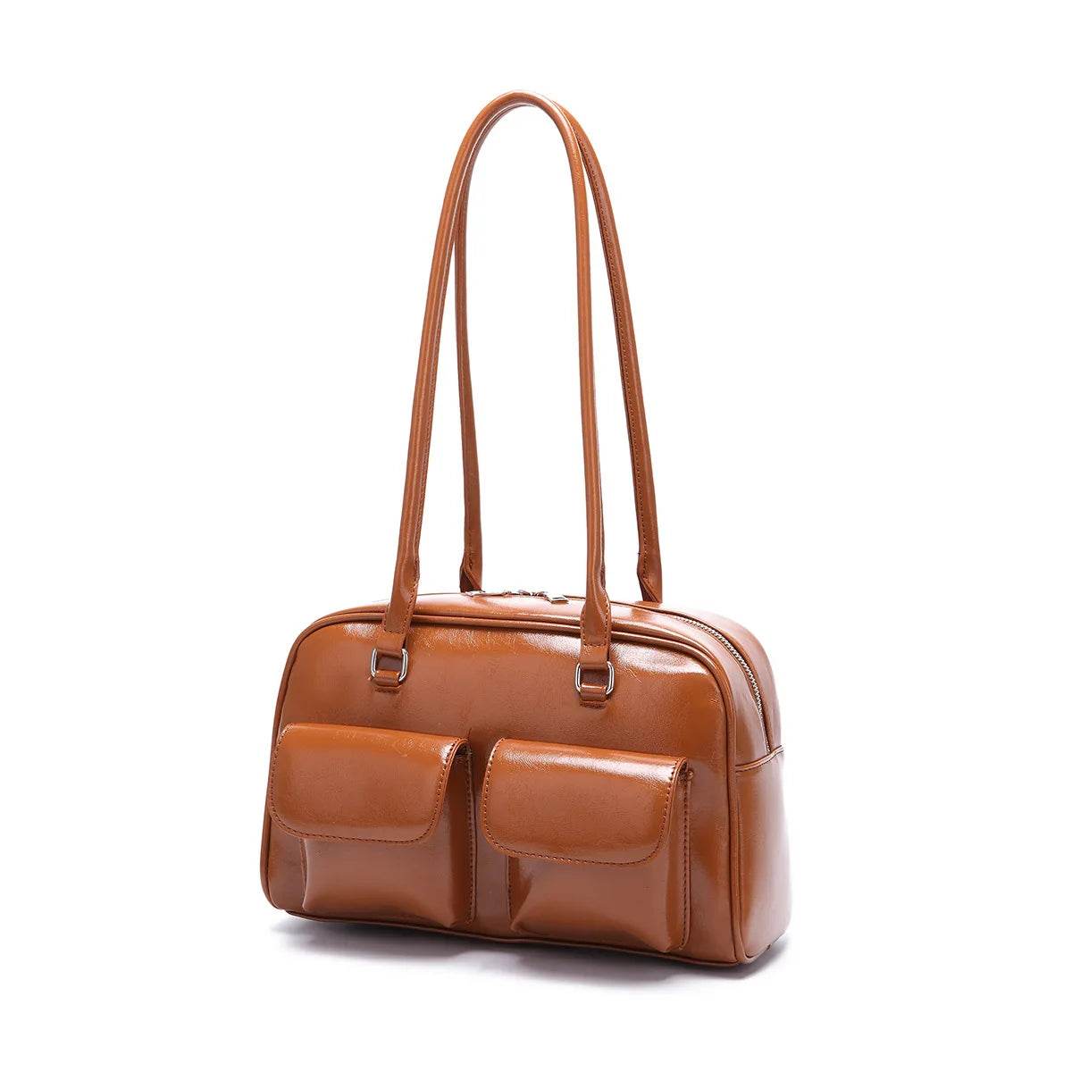 JIAERDI Retro White Bowling Bag Purse Women Hot Girls Leather Pocket Chic Casual Handbag Female Vintage Shoulder Bags Aesthetic Jewelrieshub Pendan tribbon Pendan tribbon 1 brown Pendan tribbon-Pendan tribbon 1-brown-Pendan tribbon 2-coffee-Pendan tribbon 3-black-beige-blue-Pendan tribbon 4-