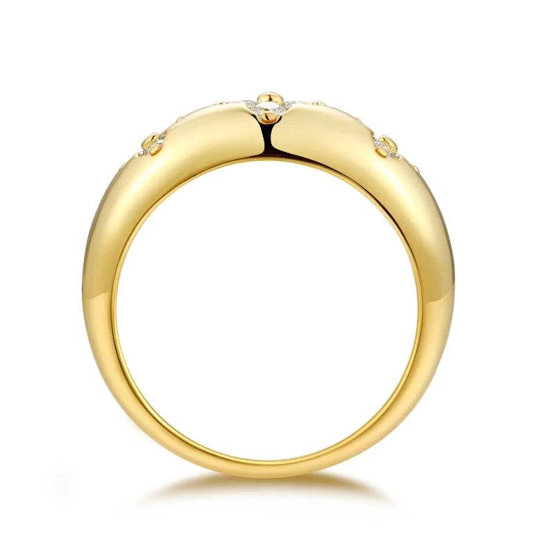 Moissanite Diamond Ring S925 Sterling Silver Yellow Gold Lady Wedding Ring Gift Jewelrieshub yellow gold color / 6 yellow gold color / 5 yellow gold color / 9 yellow gold color / 6-yellow gold color / 5-yellow gold color / 9-yellow gold color / 8-yellow gold color / 7-