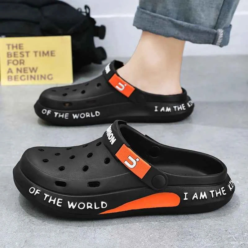 Summer Outdoor Soft Bottom Slip Flops Men's Beach Shoes Unisex Garden Clogs Shoes Slippers Sandals for Men and Women
