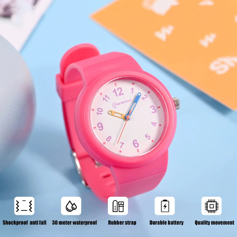 UTHAI CA03 3-12 Year Old Children's Watch Fashion Simple Sports Comfortable Waterproof High Boys Girls Quality Quartz Watches - Qoraheyhub