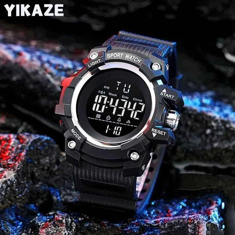 Military Men Watch Men's Digital Watches Sports Electronic Wristwatch 50MM Large Dial Clock Waterproof Sport Watch for Boy Child