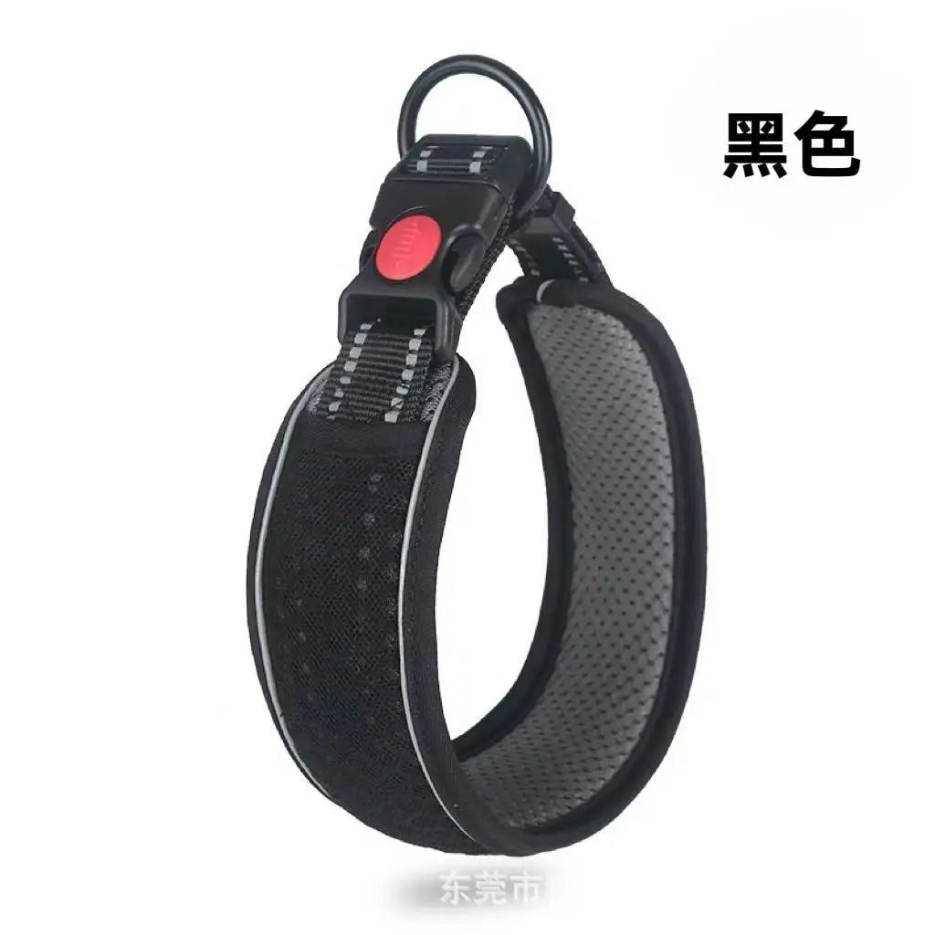 Reflective Dog Collar Leash, Safe and Adjustable, Nylon Pet Collar, Pet D-Type Collar, Suitable for Large, Medium and Small Pets