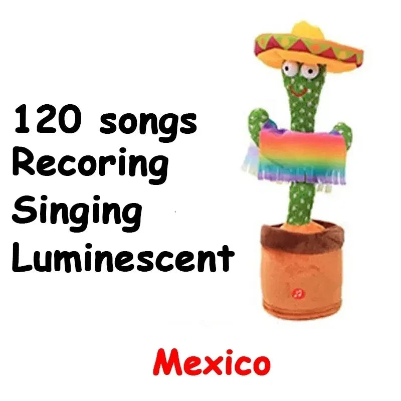 Smart Electronic Plush Toy for Baby Singing Dancing Talking and Sound Recording Cactus Toys for Kids Xmas Gifts for Children - Qoraheyhub
