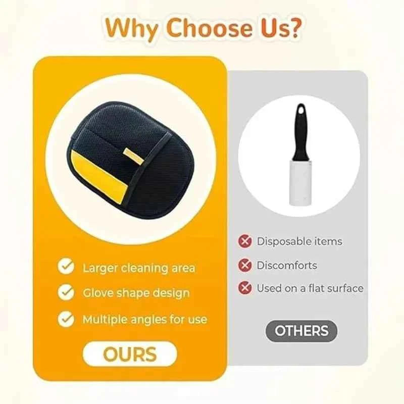 Reusable Electrostatic Pet Hair Removal Gloves Cat Grooming Glove Static Removals Glove for Pets Hairs Removal Mitts Tool