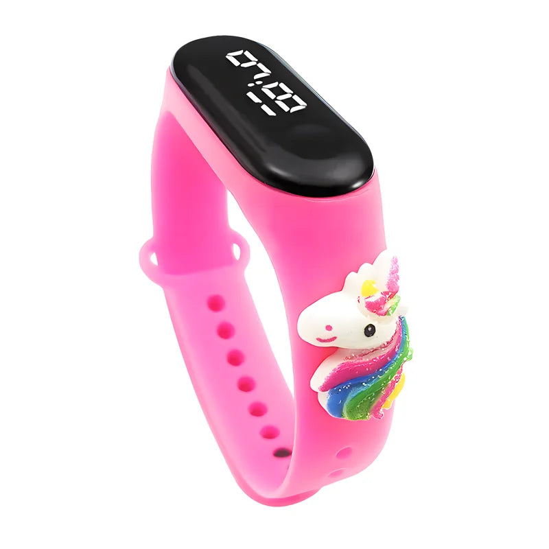 Waterproof Sports Watch for Kids Cartoon Dinosaur Unicorn Toys Children Led Digital Electronic Watch for Boys Girls Bracelet - Qoraheyhub