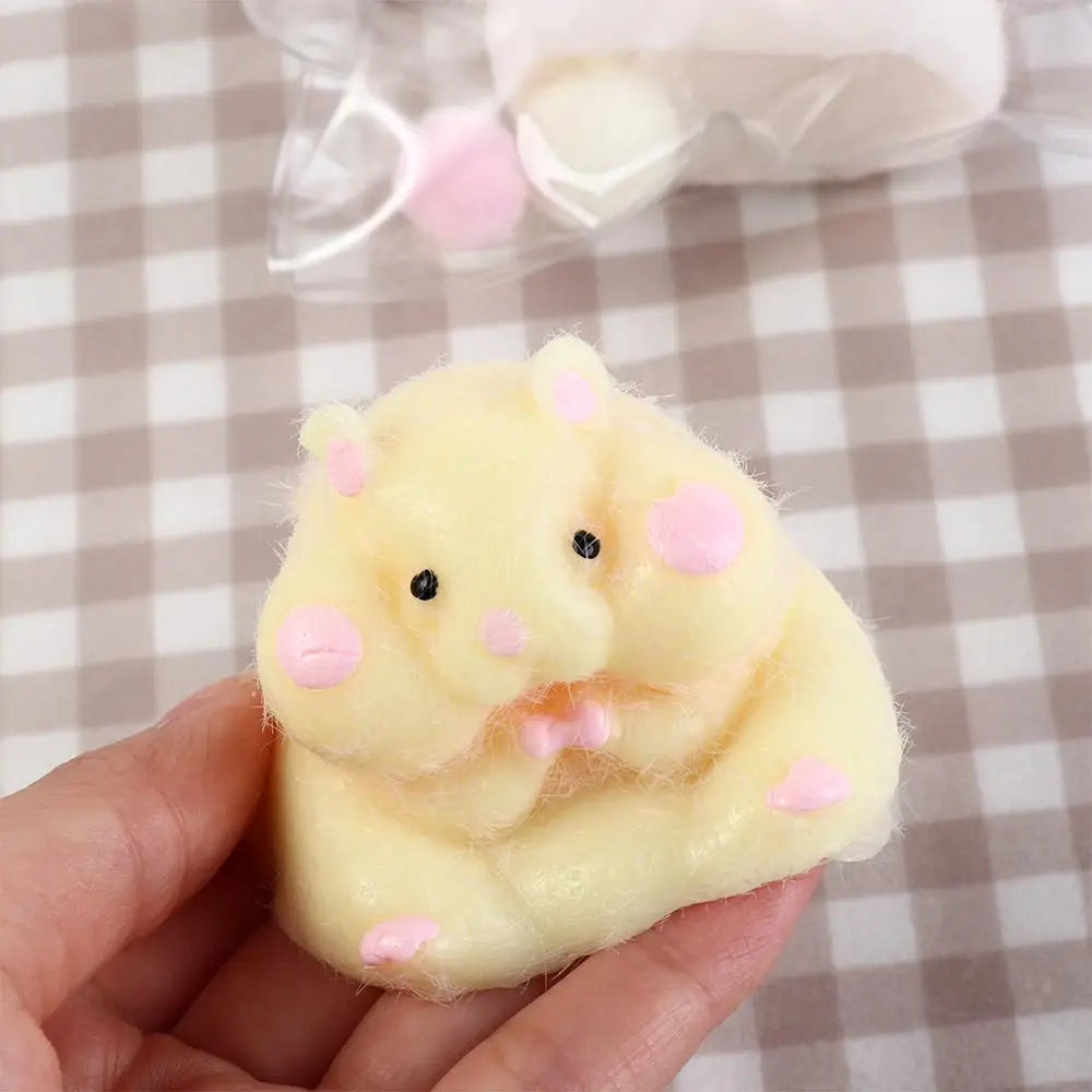Cute Taba Squishy Hamster Squeeze Toy Cartoon Fidgets Toy Funny Plush Pinch Decompression Toy Stress Relief For Kids Adults Gift - Qoraheyhub