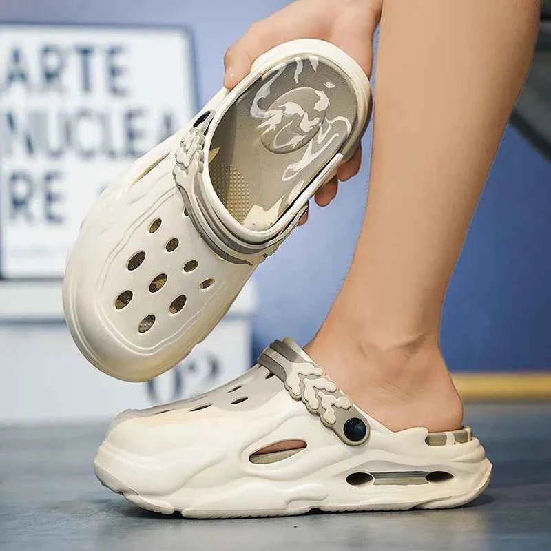 Summer Men Slippers Platform Outdoor Sandals Clogs Comfortable Beach Slippers Flip Flop Casual Indoor Slides Garden Shoes Couple