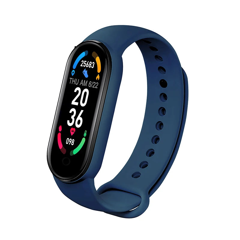 M6 Smart Watch Men Women Fitness Smart Bracelet Sports Band Heart Rate Blood Pressure Monitor Waterproof Multi-function Watches - Qoraheyhub