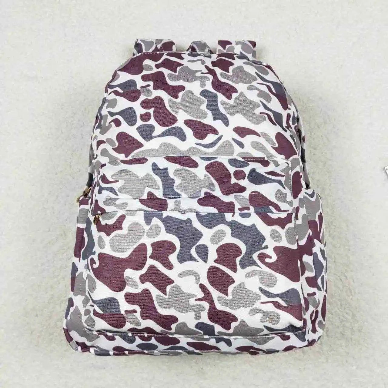 Wholesale RTS Factory Children Camo Grey Backpack Travel Daypack Toddler Outdoor Portable Teen Girl Boy Kids Boutique School Bag