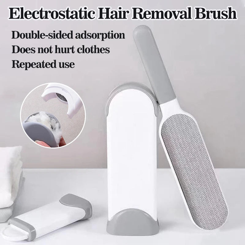 Magic Clothes Lint Remover Reusable Pet Cat Hair Fur Roller Brush Reusable Static Dusting Cleaning Brushes Manual Cleaner Tool - Qoraheyhub