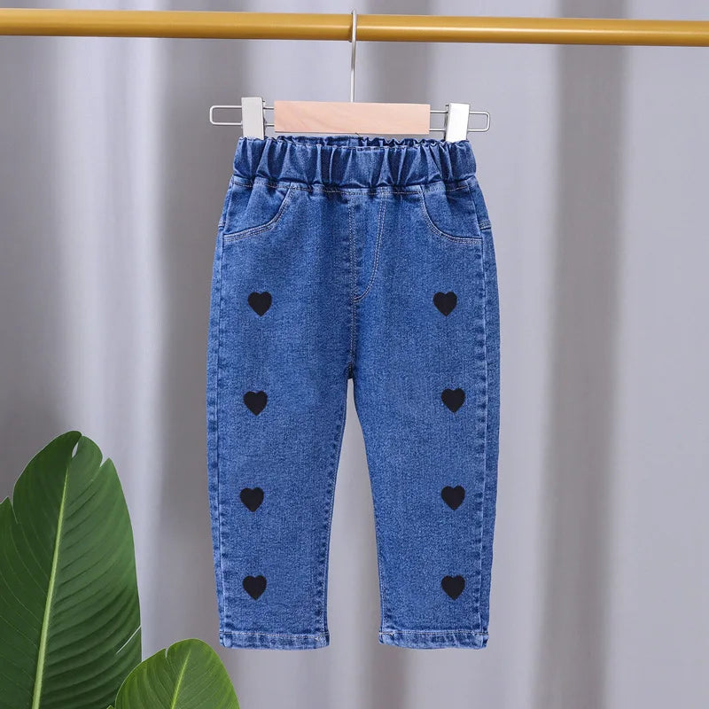 Baby Girls Tight Jeans Spring Autumn Girls suona Denim Trousers Casual Kids Stretch Flared Pants Children Clothes for0-5Years - Qoraheyhub