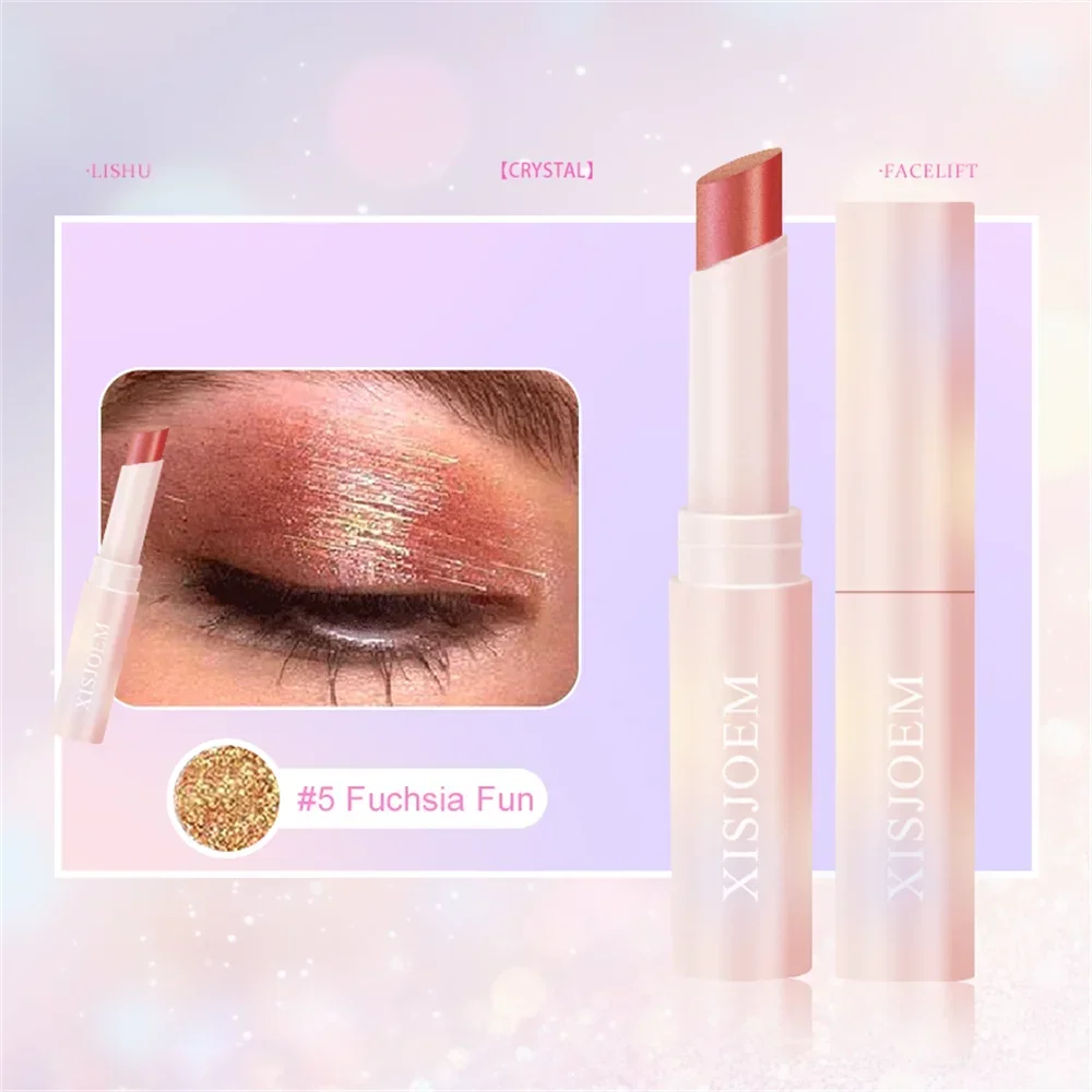 Blendable Lightweight Jelly Shimmer Highliighter Eyeshadow Stick Pearly Ultra-Sparkle Glow Crystal Jelly Glaze Blusher Stick - Qoraheyhub