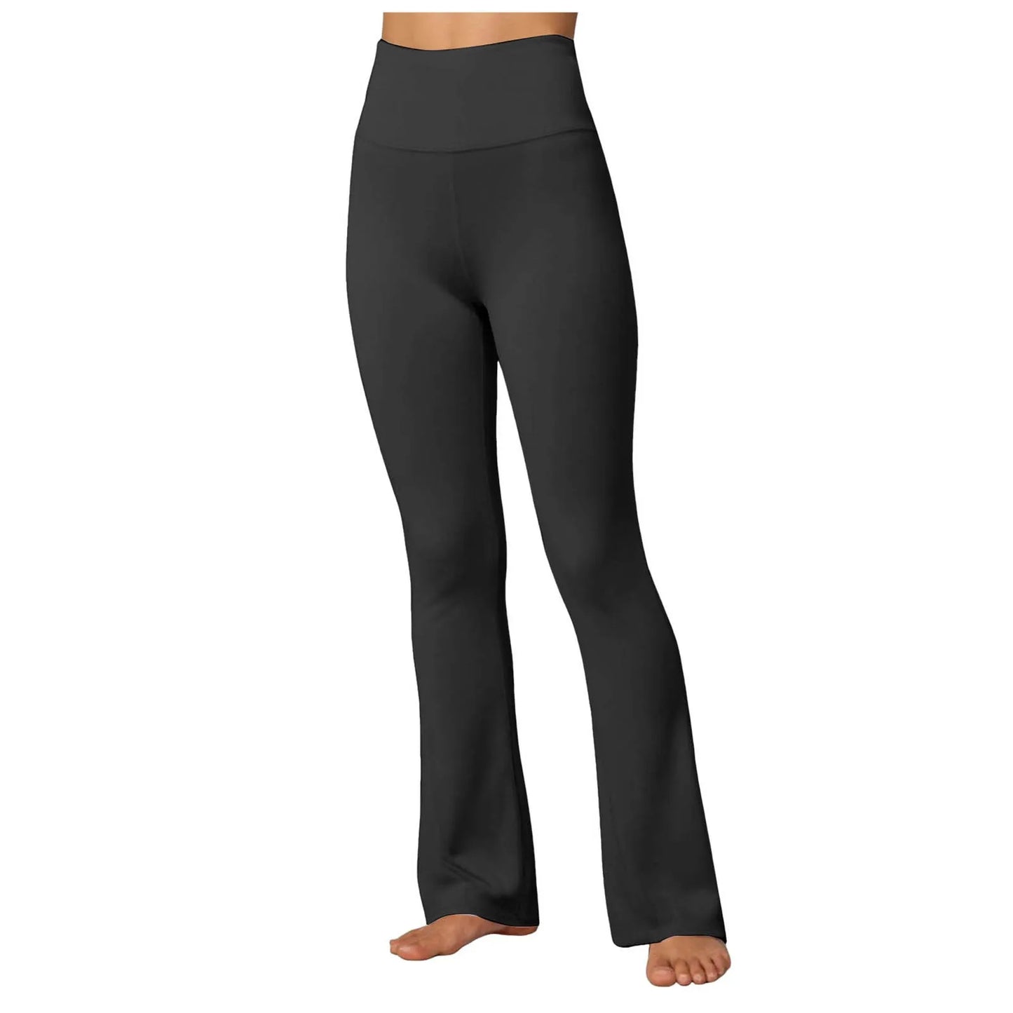 Flare Leggings For Women Low Rise Fold Over Flared Yoga Pants Slim Bootcut Leggings Ladies Comfy Workout Pants Pink Causal - Qoraheyhub