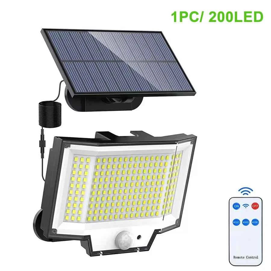 200/238 LED Solar lights motion sensor outdoor waterproof security lights Super Bright spotlight wall lamp for Garden Garage