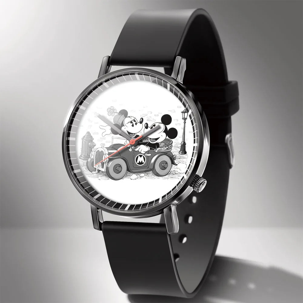 Disney Mickey Minnie Mouse Girl Boy Children's Kids Watch Women Cute Male Female Couple Wrist Watches Birthday Gifts - Qoraheyhub