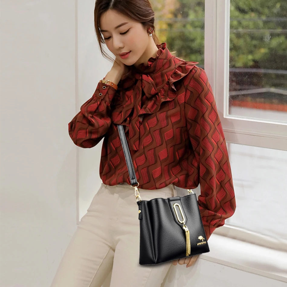 High Quality Leather Purses and Handbags Women Bags Luxury Designer Ladies Shoulder Sac Crossbody Bags for Women Tote Bag 2025