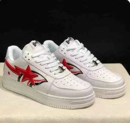 A BATHING APE Vibe BapeGoose Sports Sneakers Unisex Low STA Shark Sports Sneakers Low Outdoor Walking Shoes