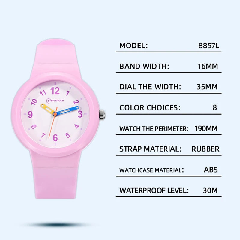 UTHAI CA03 3-12 Year Old Children's Watch Fashion Simple Sports Comfortable Waterproof High Boys Girls Quality Quartz Watches - Qoraheyhub