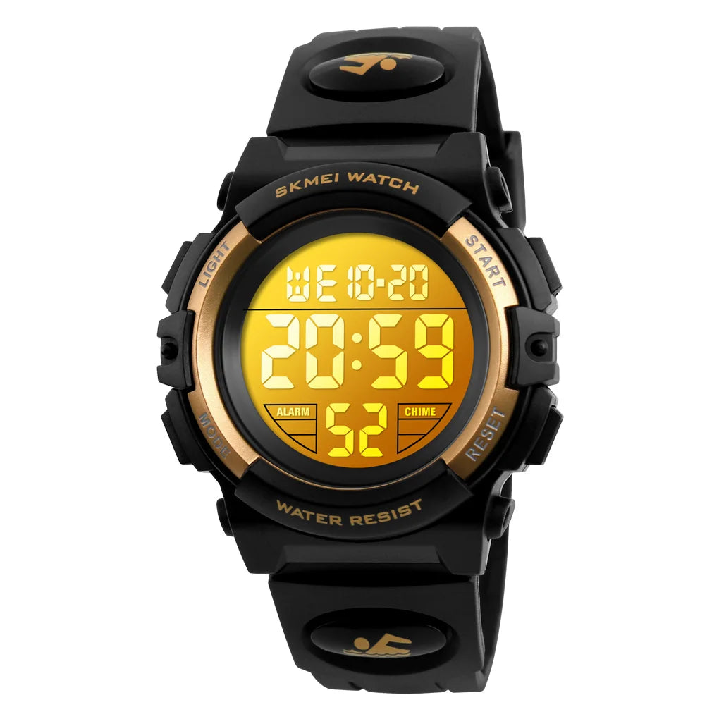 SKMEI 1266 Children's Watches for Boy Girl Color LED Display Digital Alarm Clock Waterproof Sports Kids Wristwatches 1548 Reloj - Qoraheyhub