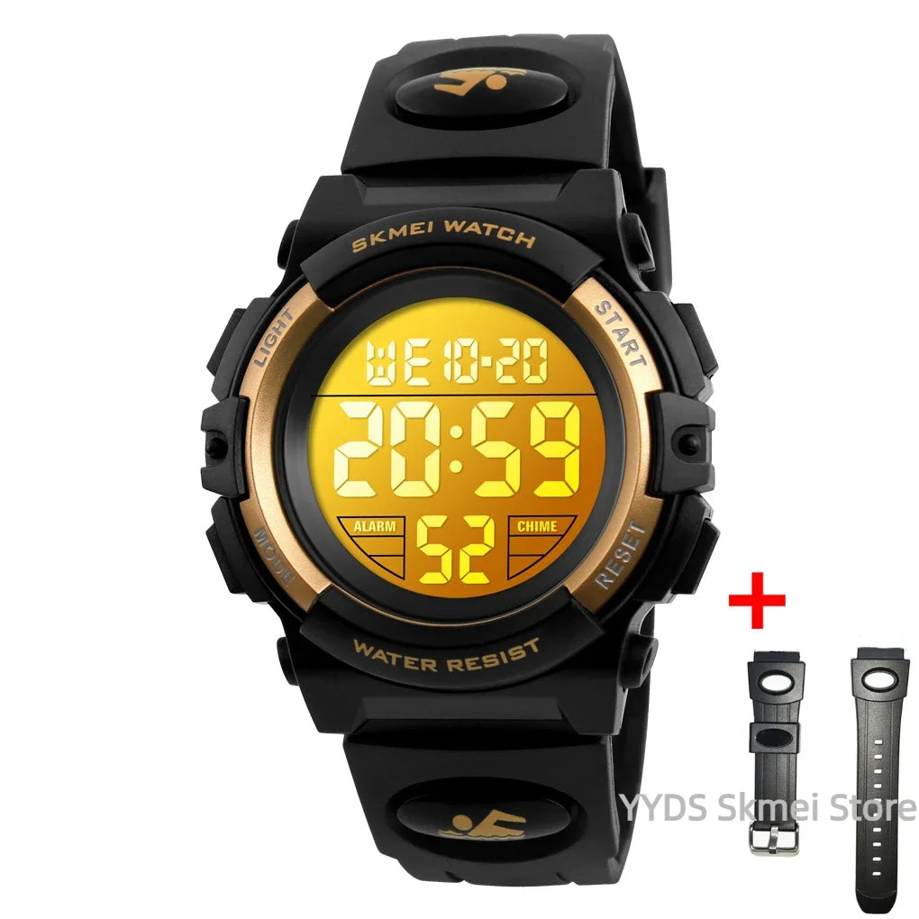 SKMEI 1266 Children's Watches for Boy Girl Color LED Display Digital Alarm Clock Waterproof Sports Kids Wristwatches 1548 Reloj - Qoraheyhub