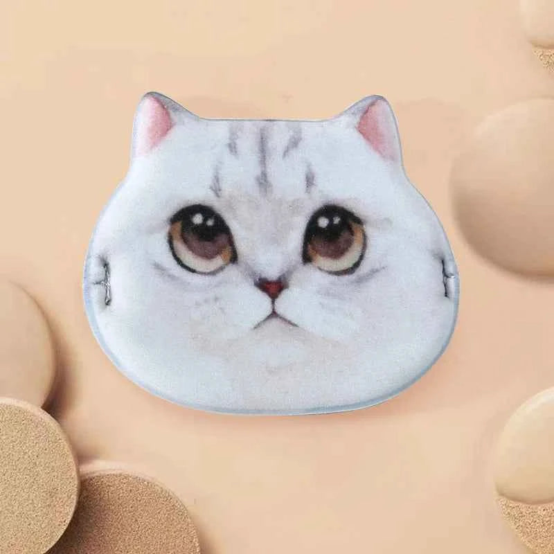 1/4pcs Kitty Air Cushion Powder Puff Cute Cat Cosmetic Puffs Hydrophilic Non-latex Facial Foundation Beauty Tool Dry Wet Makeup