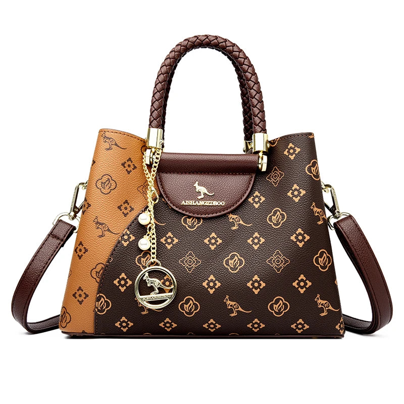 Woven Handle Genuine Brand High Quality Leather Casual Tote Luxury Handbags Women Bags Designer Shoulder Hand Bags for Women Sac