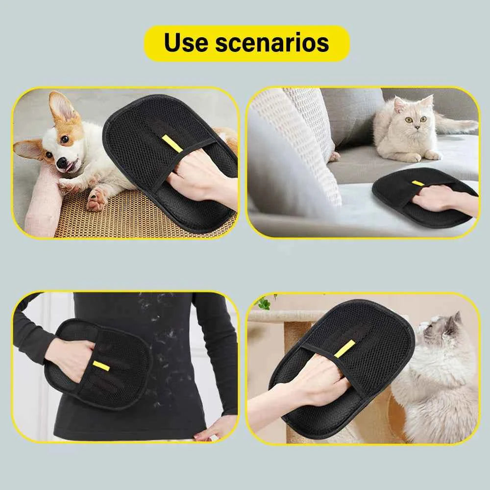 Pet Grooming Gloves Static Dedusting Brush Pet Hair Remover Brush Removing Dog Cat Hair From Sofa Carpet Clothes Tool Supplies