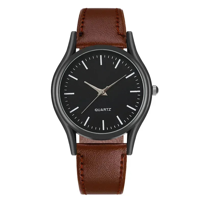 Reloj Hombre Watches for Men Business Mens Watch Luxury Leather Bracelet Quartz Wristwatch Casual Clock Gift Montres Hommes - Qoraheyhub