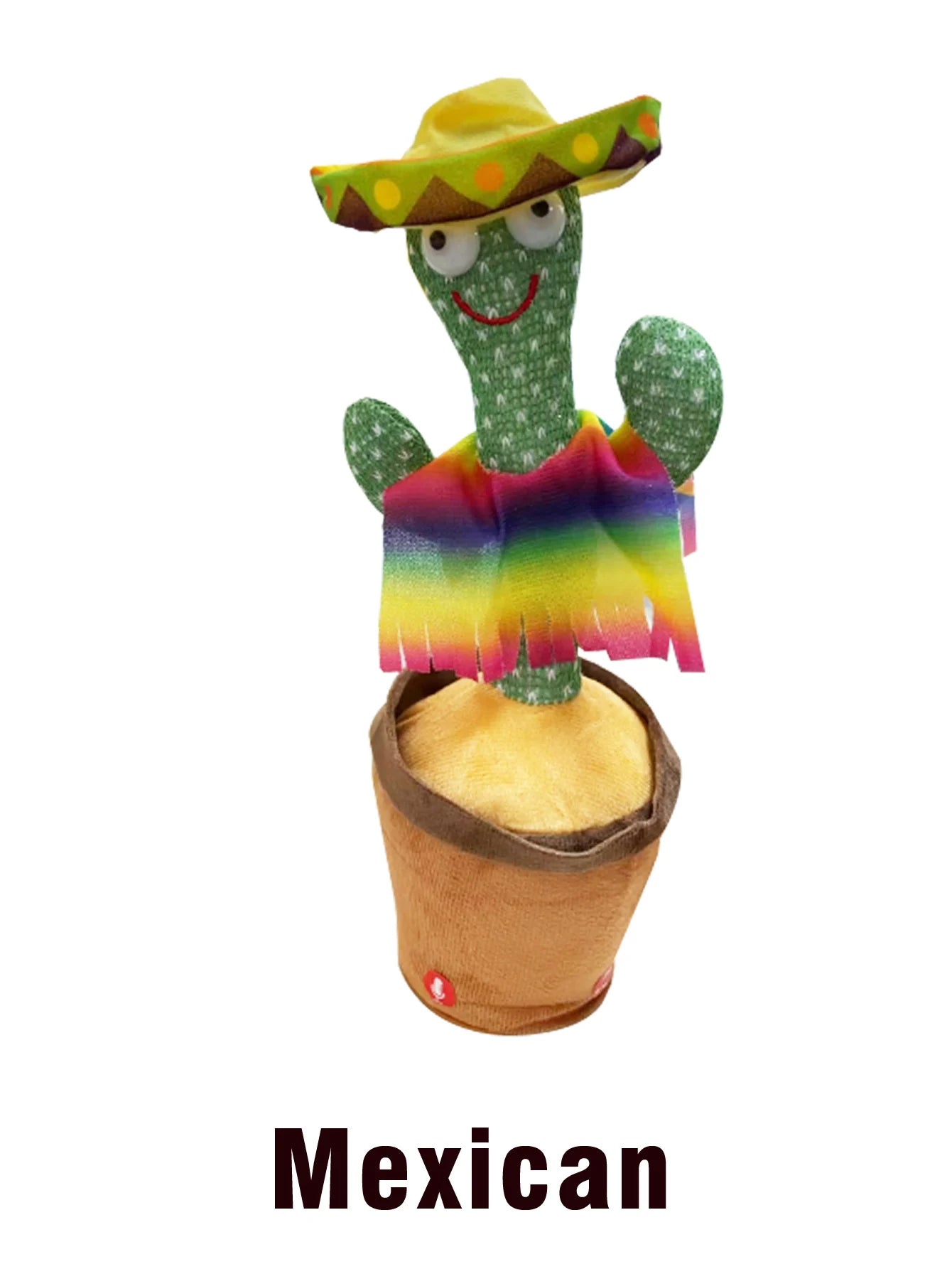 Children's Electronic Dancing Cactus Sound Toy Phone Plush Shine Sing Talking 120 Songs Recording Birthday Party Christmas Gift - Qoraheyhub