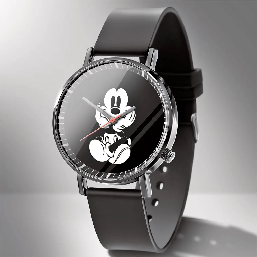 Disney Mickey Minnie Mouse Girl Boy Children's Kids Watch Women Cute Male Female Couple Wrist Watches Birthday Gifts - Qoraheyhub