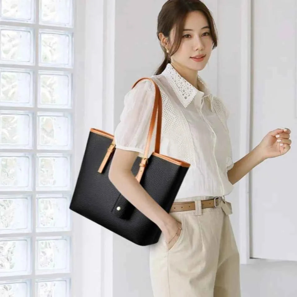 Genuine Brand High Quality Leather Casual Tote Luxury Handbags Women Bags Designer Shoulder Top-handle Bags for Women Sac