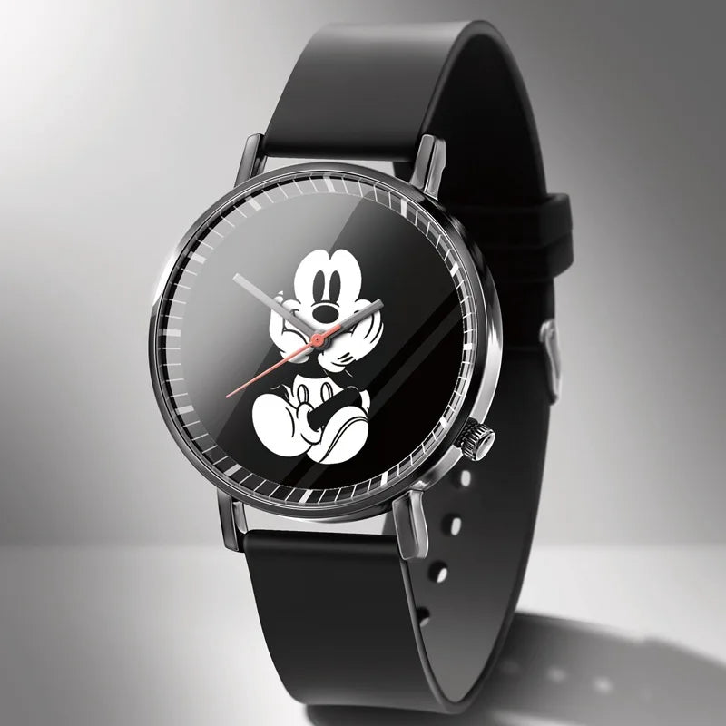 Disney Mickey Minnie Mouse Girl Boy Children's Kids Watch Women Cute Male Female Couple Wrist Watches Birthday Gifts - Qoraheyhub