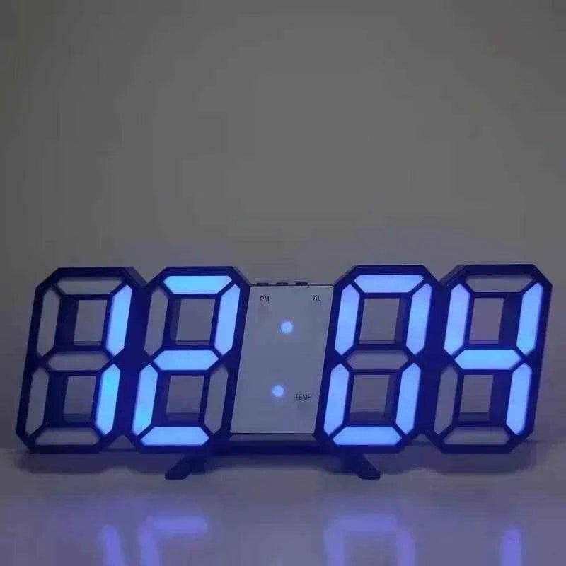 Purchase Products Clock 3D LED Digital Alarm Clock Wall Clock Time/date/temperature For Home/kitchen/office Clocks Decor Garden