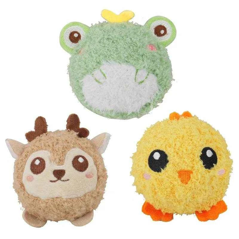 New Sell Well Cute Chicken Squeak Dog Toy Chew Tpr Ball Plush Cartoon Deer Frog Pet Toy For Small Medium Dogs Toys