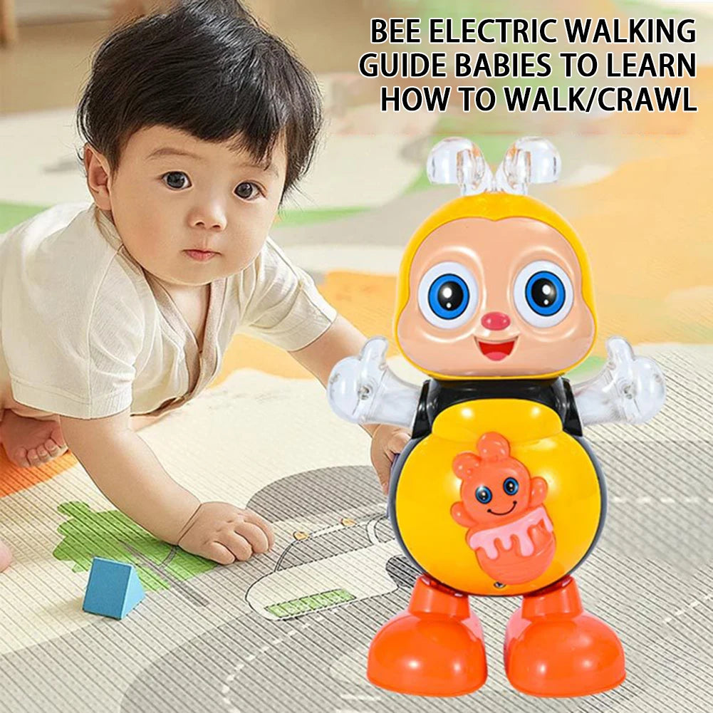Vocal Toy Cartoon Bee Electric Toys With Sound Flash Lighting Sing Dance for Girls Boys Children Electronic Pets Music Toy Gifts - Qoraheyhub