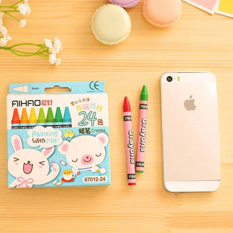 8/12/24 Color Set Wax Crayon Drawing Oil Pastels Kids Student Pencil Ellen Brook Cartoon Painting Art Gift - Qoraheyhub