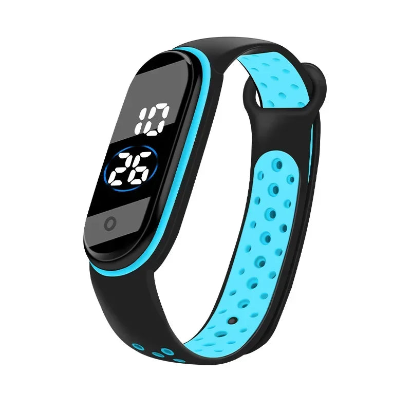 Fashion Sports Watch for Kids Children Waterproof Led Digital Watch Ultra-light Silicone Strap Teen Boys Girls WristWatch Unisex - Qoraheyhub