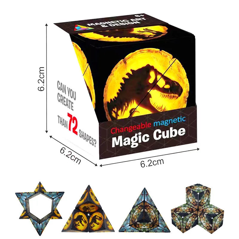 Magic Infinite Cosmic Cube Shasibo Cubes Magnetic Changeable Cubes Magnetic Cubes Magnet Fidget AntiStres Flip Cubic Puzzle Toys - Qoraheyhub