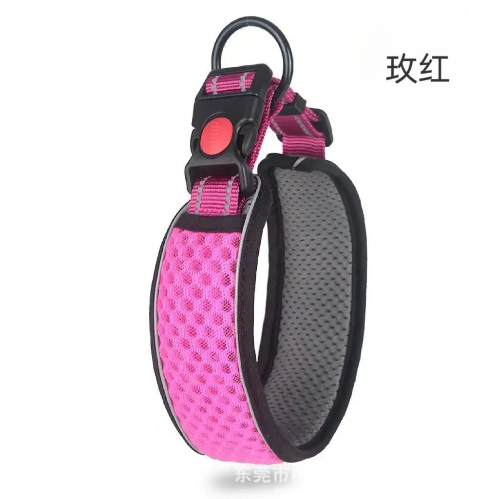 Reflective Dog Collar Leash, Safe and Adjustable, Nylon Pet Collar, Pet D-Type Collar, Suitable for Large, Medium and Small Pets