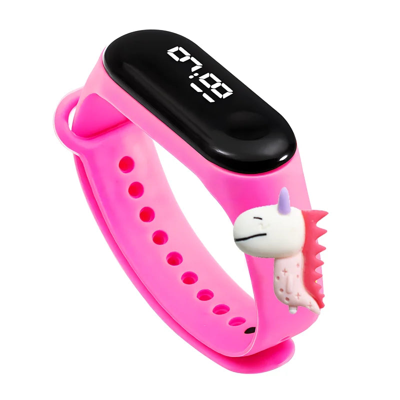 Waterproof Sports Watch for Kids Cartoon Dinosaur Unicorn Toys Children Led Digital Electronic Watch for Boys Girls Bracelet - Qoraheyhub