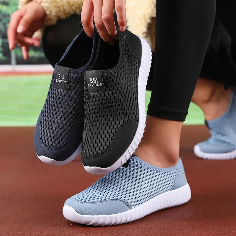 Summer Women's Sneakers Breathable Mesh Men Casual Shoes Fashion Minimalist Design Lightweight Comfortable Outdoor Walking Shoes