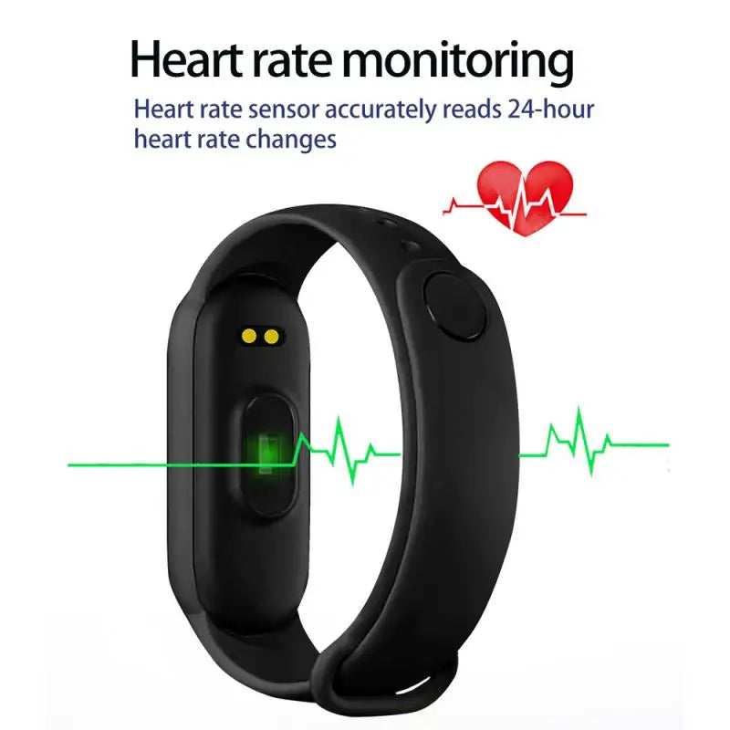 M6 Smart Watch Men Women Fitness Smart Bracelet Sports Band Heart Rate Blood Pressure Monitor Waterproof Multi-function Watches - Qoraheyhub