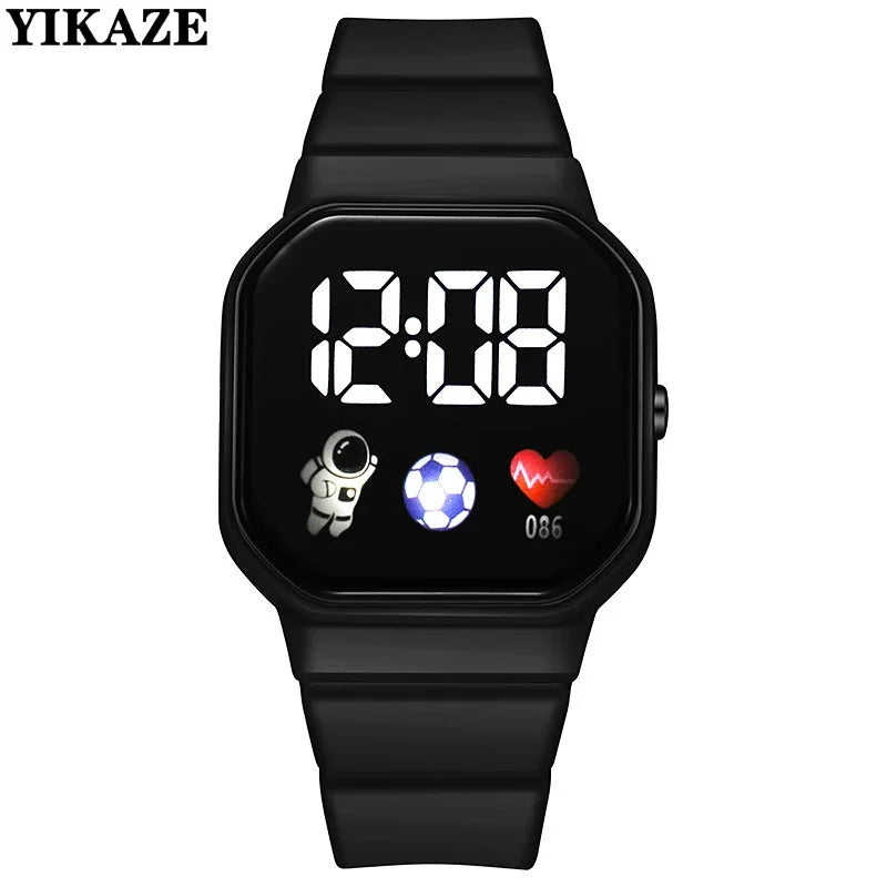 2024 LED Digital Watch For Kids Boys Girls Football Sports Watches Silicone Digital Watch Casual Childrens Electronic Wristwatch - Qoraheyhub
