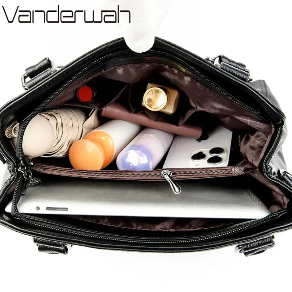 Genuine Brand Luxury Handbags Women Bag Designer Casual Tote Bag High Quality Leather Shoulder Crossbody Bags for Women 2024 New
