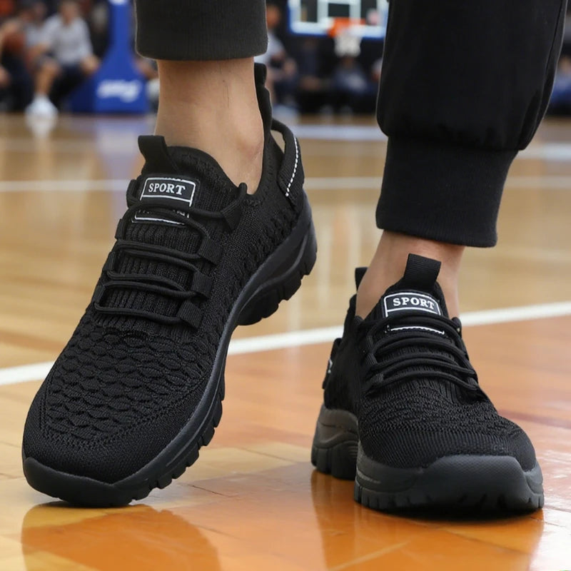 Men's Mesh Running Shoes Lightweight Athletic Casual Basketball Sneakers Male Non-Slip Sports Shoes Outdoor Travel Walking Shoes