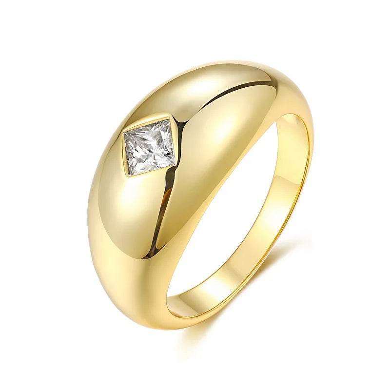 S925 Sterling Silver 4*4 Princes Cut Moissanite Ring Women Yellow Gold Ring Engagement Jewelry Jewelrieshub Yellow gold color / 9 Yellow gold color / 8 Yellow gold color / 7 Yellow gold color / 9-Yellow gold color / 8-Yellow gold color / 7-Yellow gold color / 6-Yellow gold color / 5-